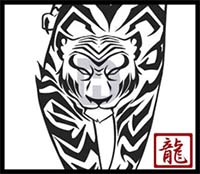 How to Draw a Tribal Tiger