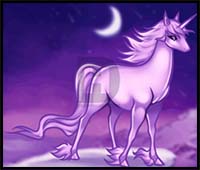 How To Draw Cartoon Unicorns Realistic Unicorns Drawing Tutorials Drawing How To Draw Unicorns Drawing Lessons Step By Step Techniques For Cartoons Illustrations