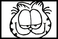 How to Draw Garfield Cartoon Characters : Drawing Tutorials & Drawing ...