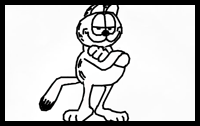 How to Draw Garfield Cartoon Characters : Drawing Tutorials & Drawing ...