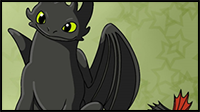 How To Draw Toothless From How To Train Your Dragon