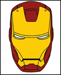 Iron Man Face Drawing / Learn How to Draw Iron Man Face (Iron Man) Step
