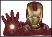 How to Draw Iron Man's Face