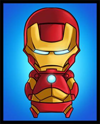 How to Draw Chibi Iron Man