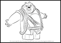 How to Draw Li from Kung Fu Panda 3