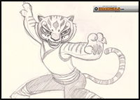 How to Draw Tigress from Kung Fu Panda