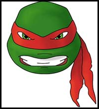 ninja turtle face drawing