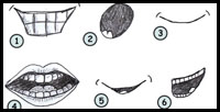 How to Draw Cartoon Mouths & Lips with Step by Step Drawing Lessons and ...