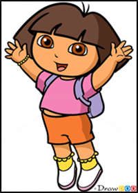 How to Draw Dora the Explorer Cartoon Characters : Drawing Tutorials ...