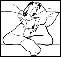 easy drawings of tom and jerry