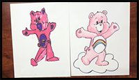 How to Draw Cheer Bear - Rainbow Care Bear