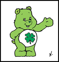 How to Draw Lucky Bear from Care Bears