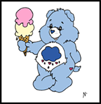 How to Draw Grumpy Bear from Care Bears