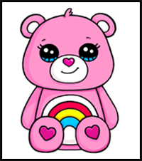 How to Draw a Care Bear - Cheer Bear