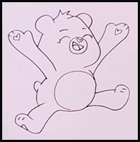 How to Draw Care Bears - Cheer Bear