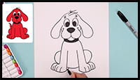 How to Draw Clifford the Big Red Dog