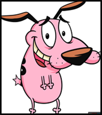 How to Draw Courage the Cowardly Dog