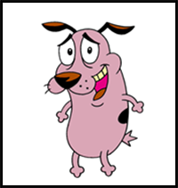 How to Draw Courage the Cowardly Dog