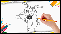 How to Draw Courage the Cowardly Dog Easy