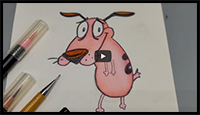 How to Draw Courage the Cowardly Dog | Drawing Tutorial