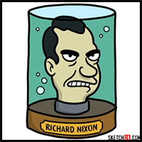 How to draw president Nixon's head