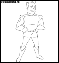 How to draw Zapp Brannigan