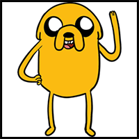 Learn How to Draw a Jake drawing in Adventure Time