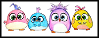 Cutest Moments of Angry Birds Hatchlings | How to Draw Angry Birds Hatchlings Easy