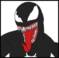 How to Draw Venom Face