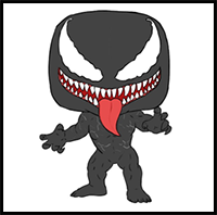 How to Draw Chibi Venom