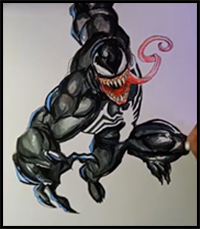 How to Draw Venom | Venom Drawing | Step by Step