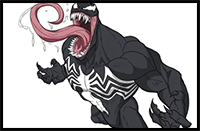 How to Draw Venom (Roar) | Step by Step | Marvel