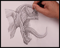 How to Draw Venom | Step-by-Step Tutorial