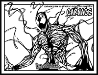 How to Draw CARNAGE (Classic Comic Version) Drawing Tutorial