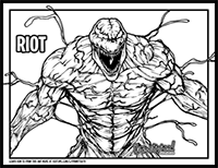 How to Draw RIOT (Venom) Drawing Tutorial