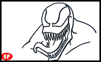 How to Draw Venom - Step by Step Easy