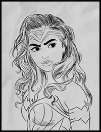 How to Draw Wonder Woman | Step by Step