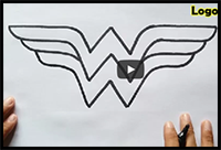 How to Draw Wonder Woman Logo