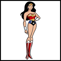 How to Draw Wonder Woman Cartoon Style