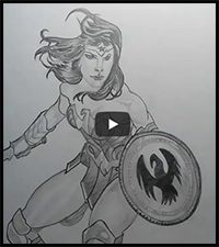 How to Draw Wonder Woman in 10 Minutes - Speed Drawing