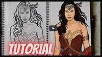 How to Draw Wonder Woman Step by Step