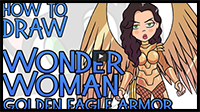 How to Draw Wonder Woman (Golden Eagle Armor) - 1984