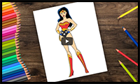 Drawing Wonder Woman