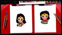 How to Draw Cartoon Wonder Woman