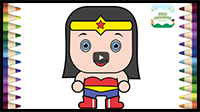 How to Draw Wonder Woman Simple & Easy Step by Step for Kids