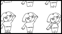 How to Draw Dora the Explorer