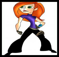 How to Draw Kim Possible Cartoon Characters : Drawing Tutorials ...