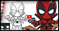 How to Draw Deadpool Sketch Tutorial