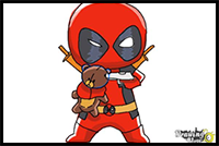 How to Draw Chibi - Deadpool