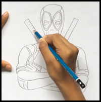 How to Draw Deadpool Character Step by Step